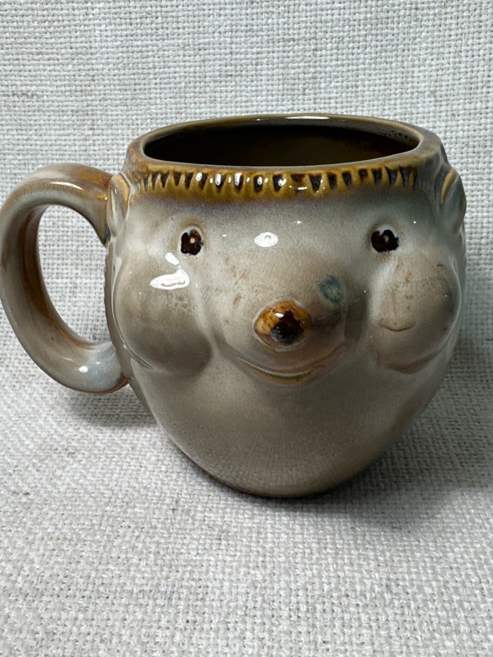 Gibson Home 3D Hedgehog Family Large Mug Cup 21oz Ceramic Glazed Coffee Tea